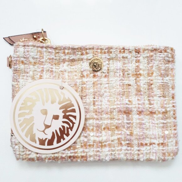 Anne Klein Mini Pink Tweed Clutch NWT - Picture 4 of 6